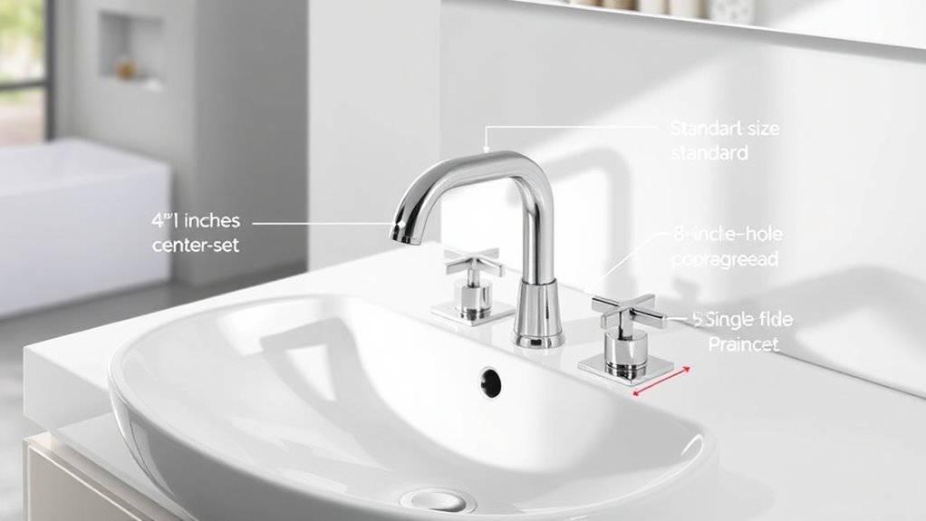 bathroom sink faucet sizes
