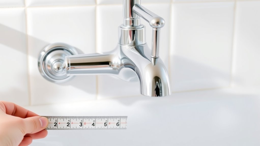 bathtub faucet measurement steps
