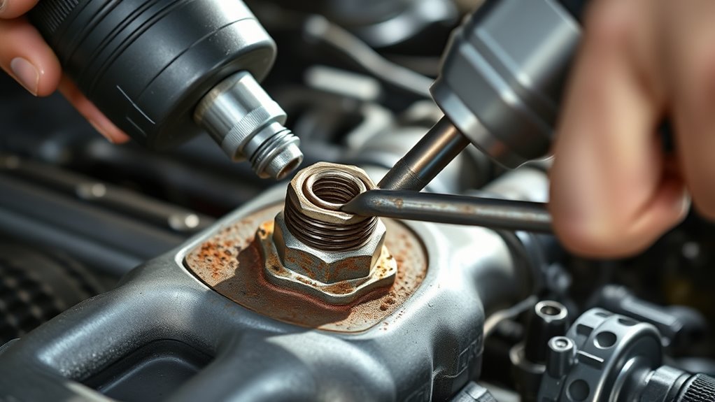 breaking water pump bolts