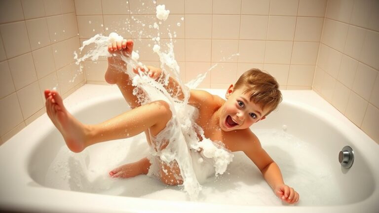 brother slipping in bathtub