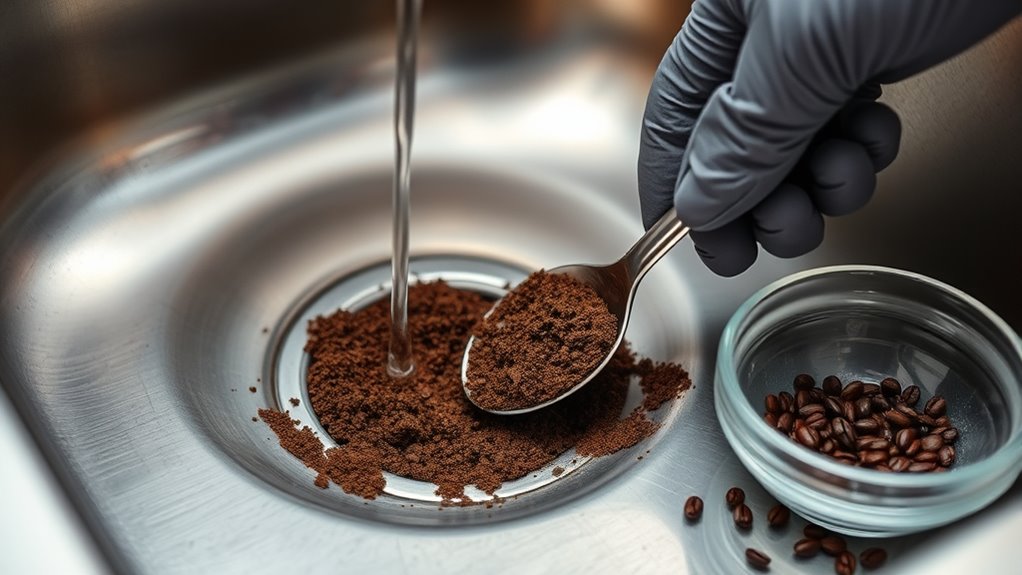 coffee grounds cause clogs