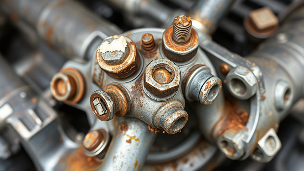 corrosion causes bolt seizing