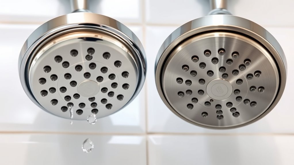 different sizes of shower heads