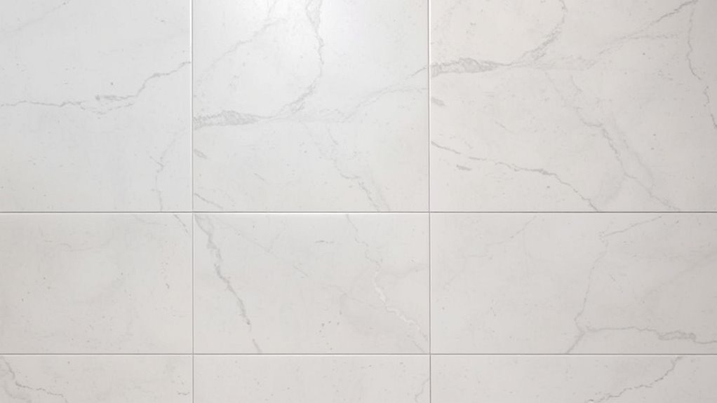 large tiles enhance spaciousness