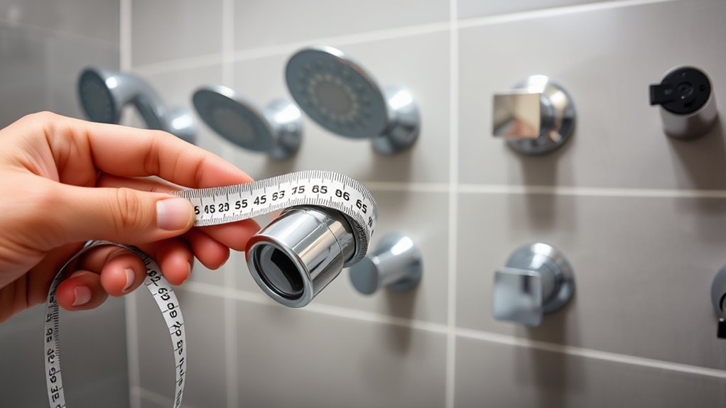 matching shower faucet sizes