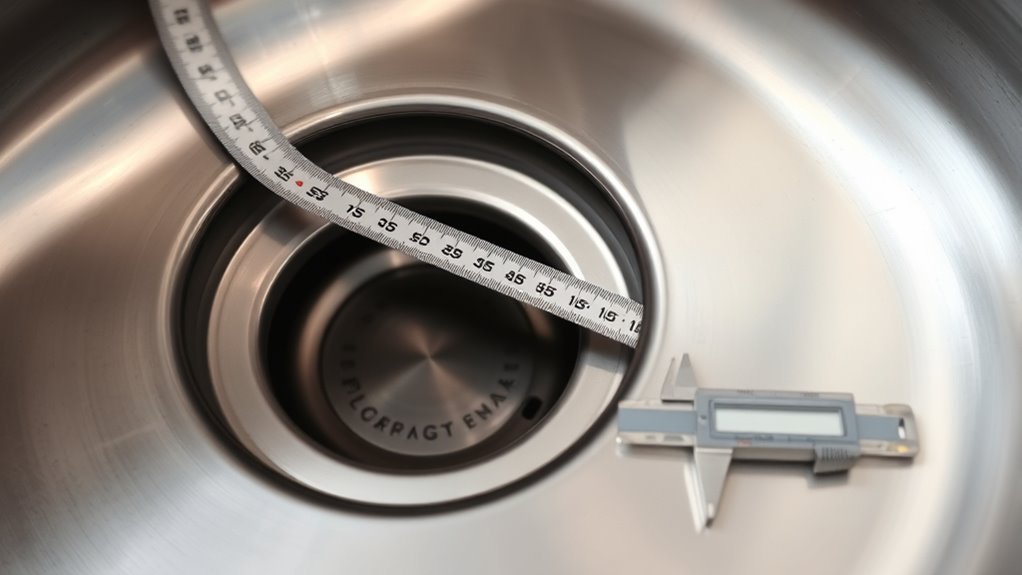 measure drain opening diameter