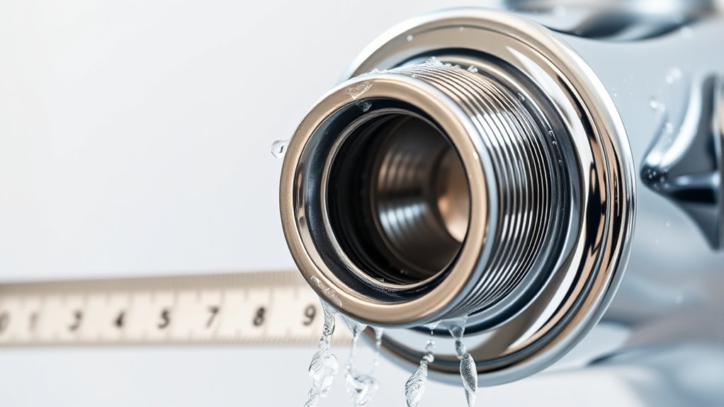 measure shower pipe diameter