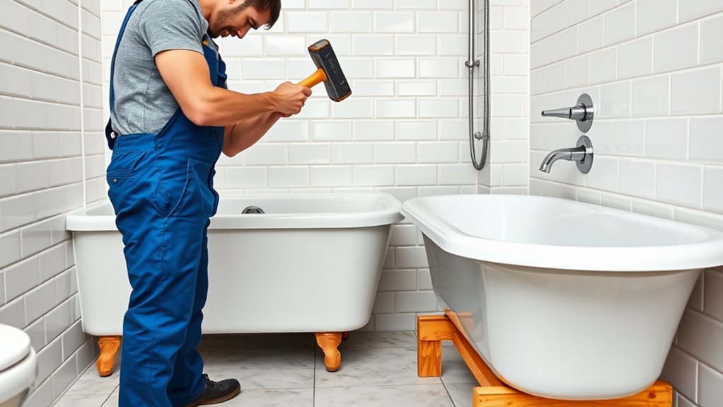 replacing bathtub shower combo