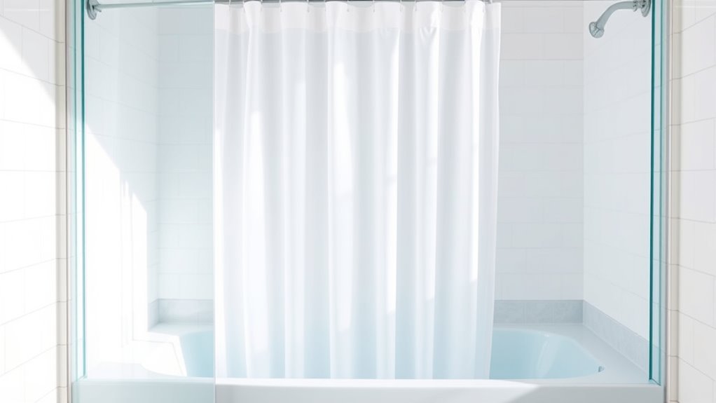 shower curtain placement guide