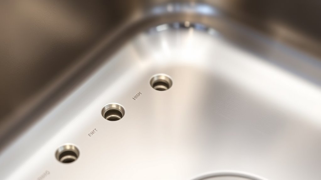 standard kitchen sink hole sizes